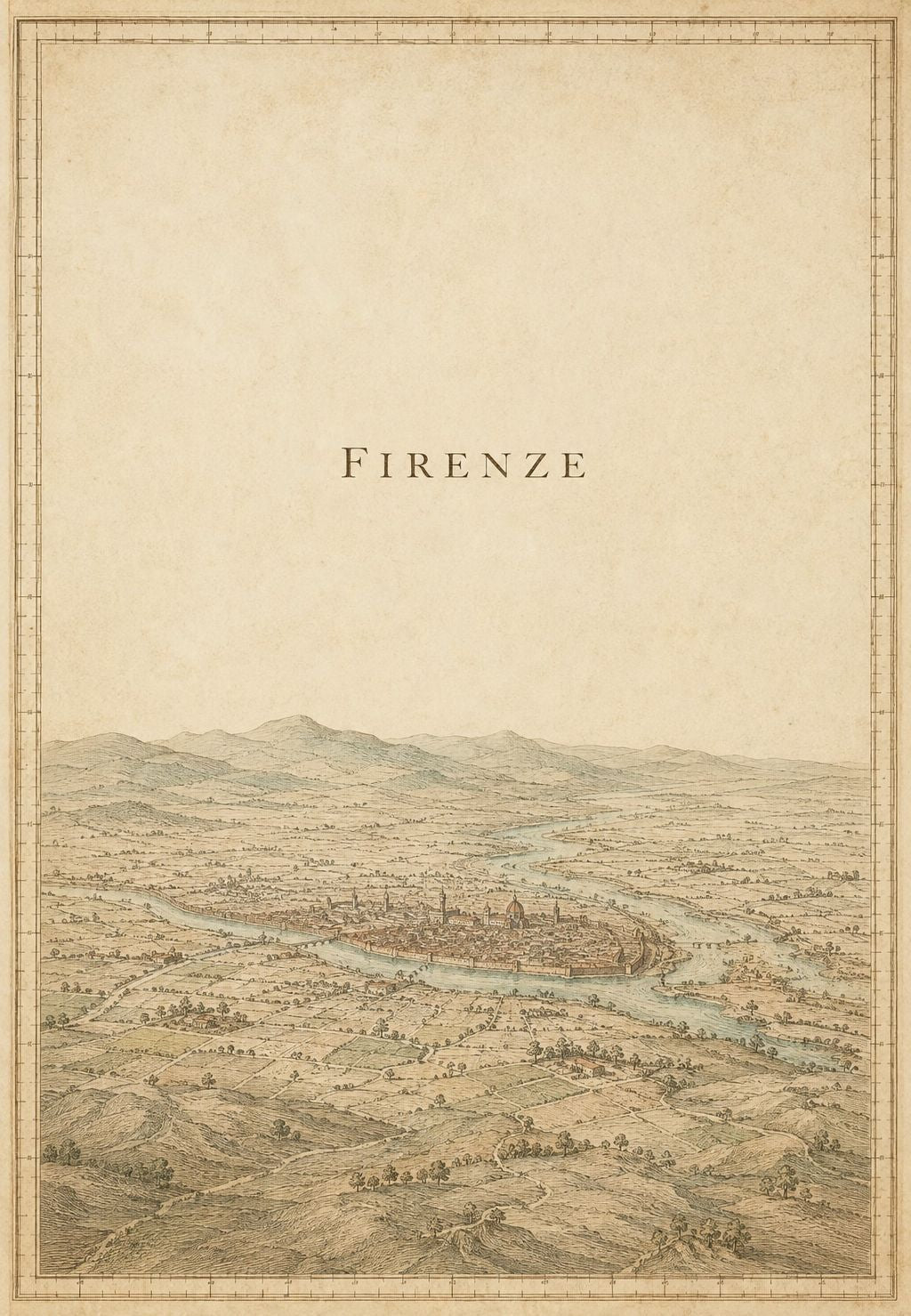 Florenz von den Hügeln gesehen