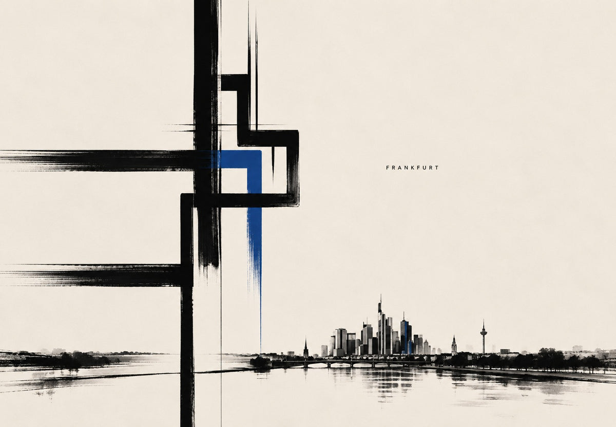 Frankfurt sob linhas de tinta (Horizontal)