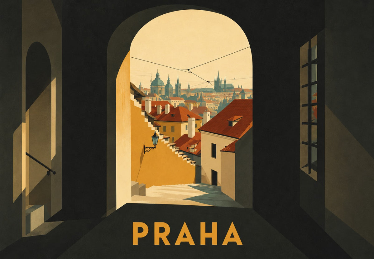 L'arco dorato sui tetti di Praga (Orizzontale)