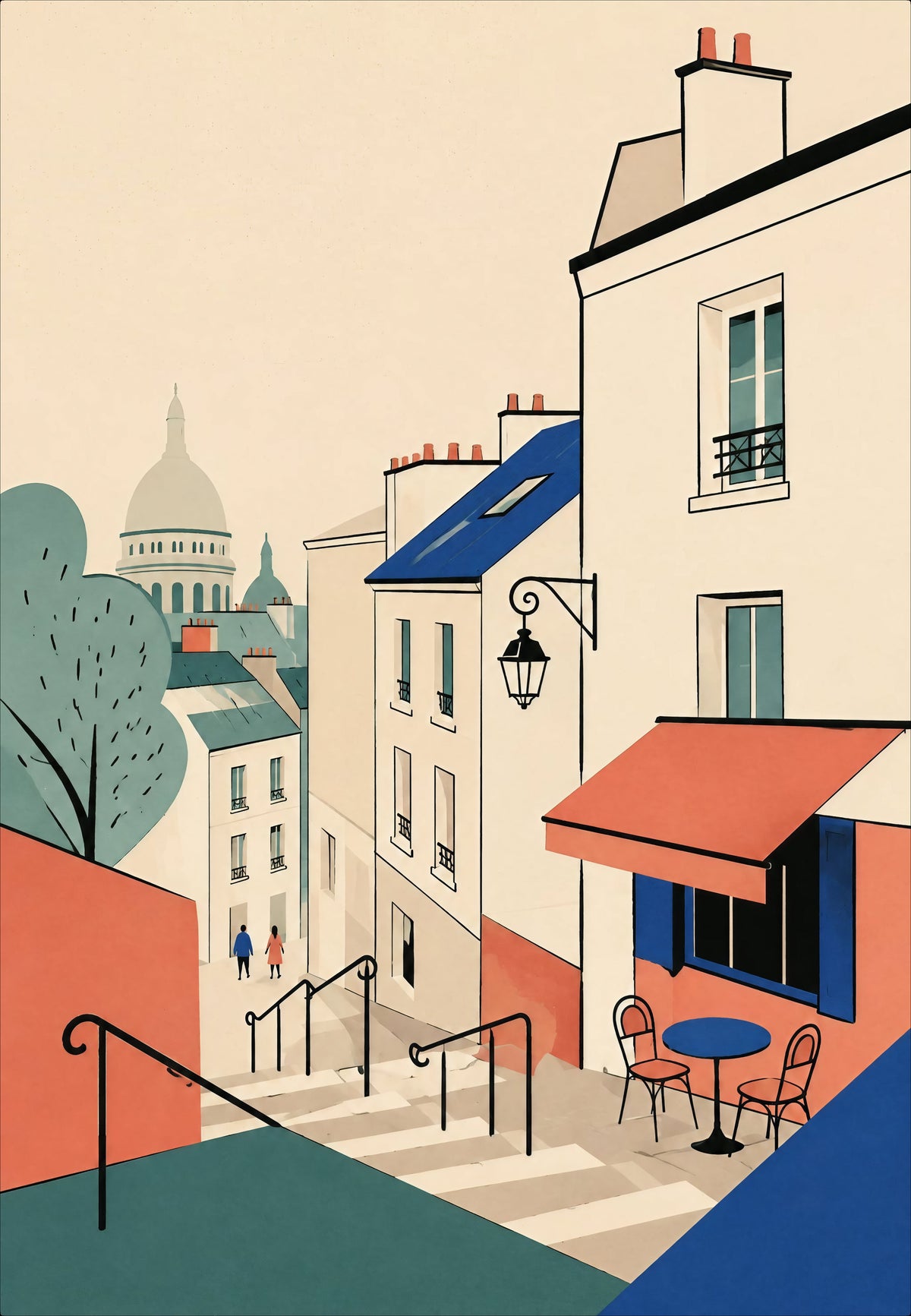 Schody k Sacré-Cœur