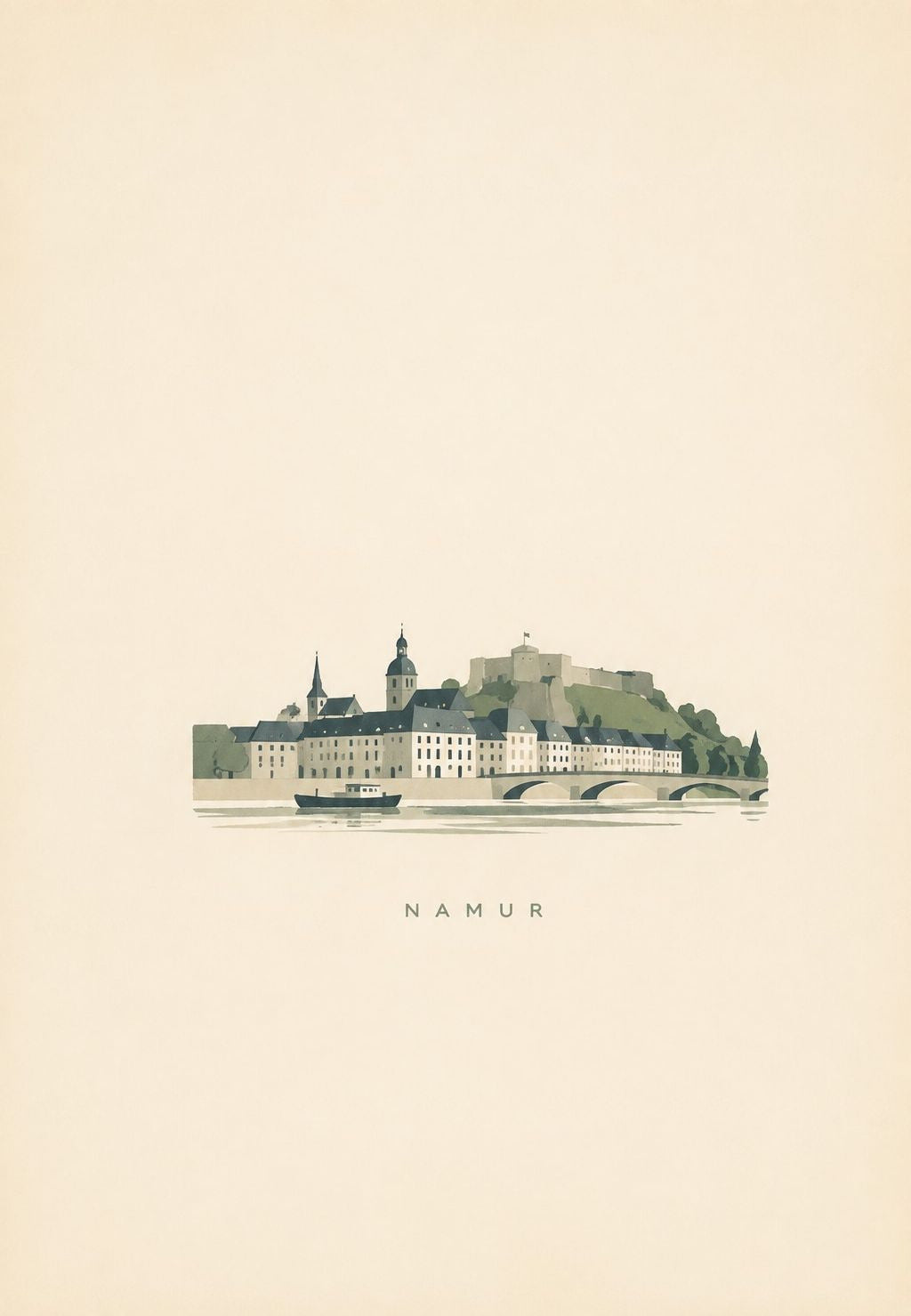 Die Zitadelle von Namur an der Maas