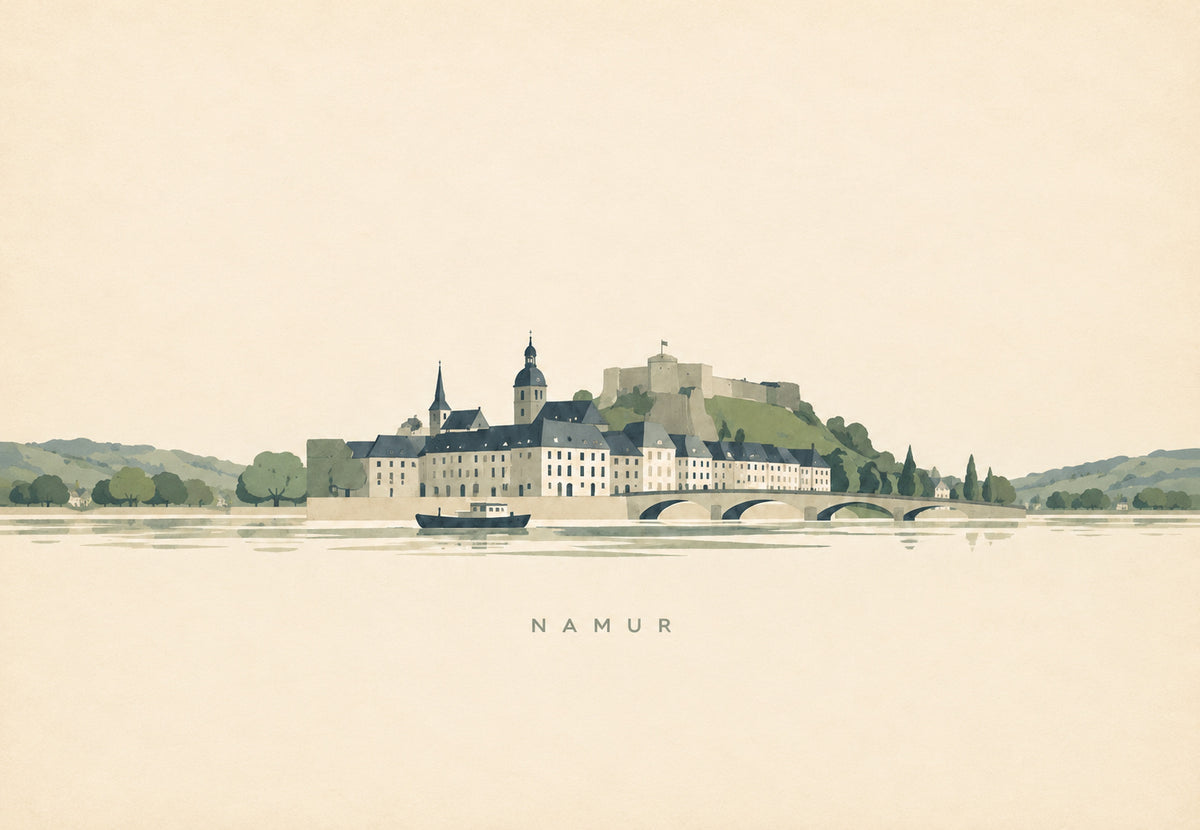 Die Zitadelle von Namur an der Maas (Querformat)