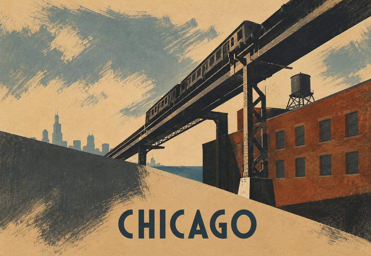 Die Hochbahn von Chicago (Querformat)