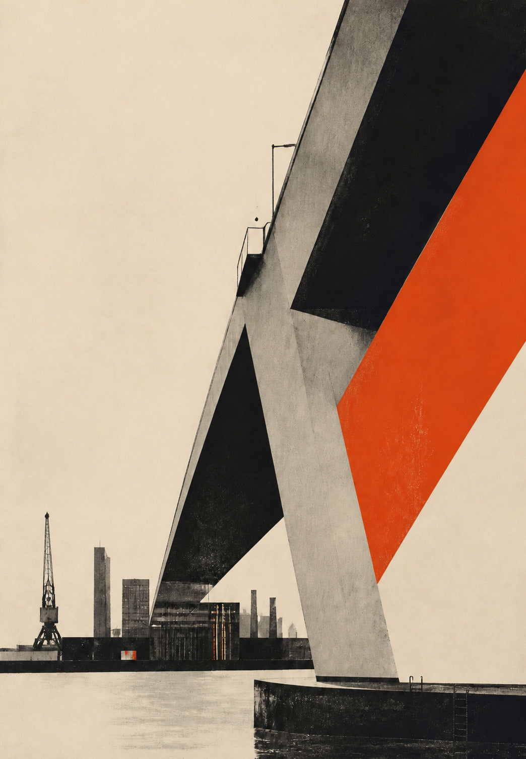 Le pont du port de Rotterdam