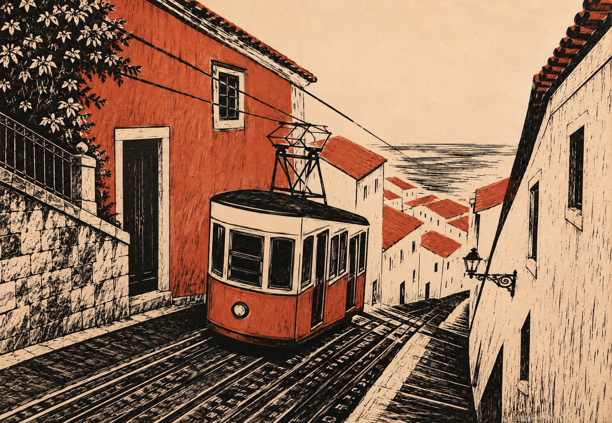 Le tramway de Lisbonne (Paysage)