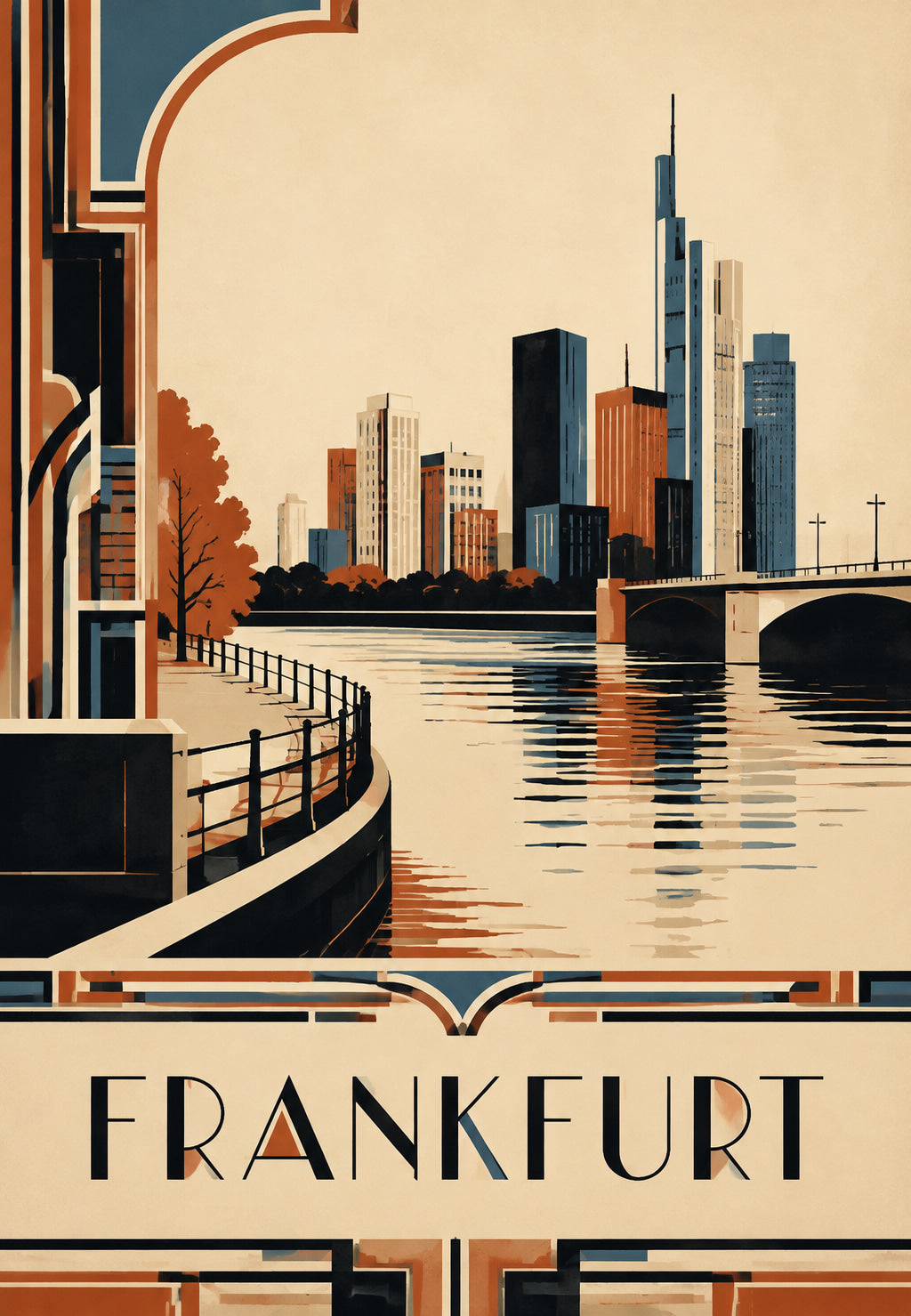 Frankfurt Skyscrapers by the River
