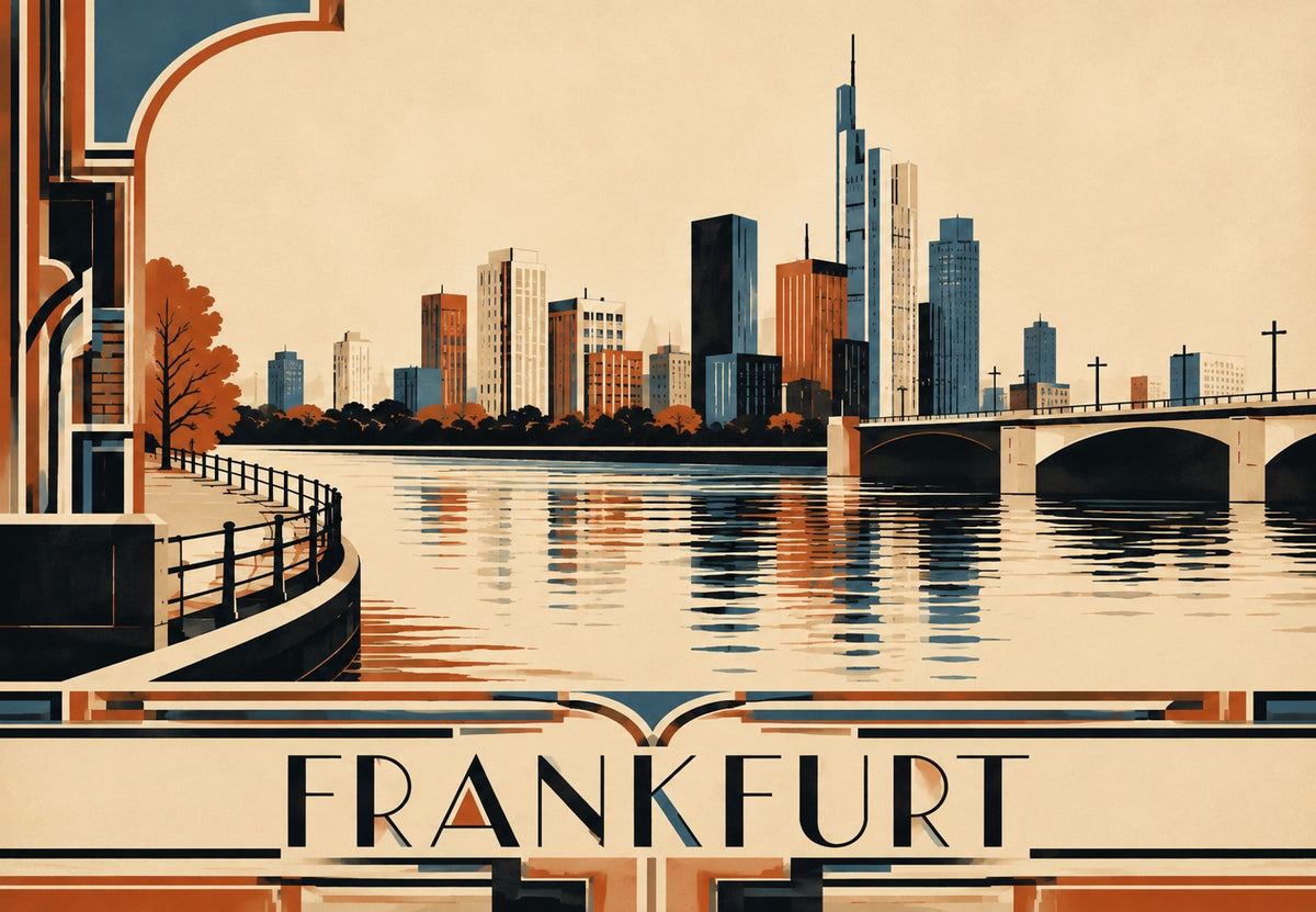 Frankfurt Skyscrapers by the River (Landscape)