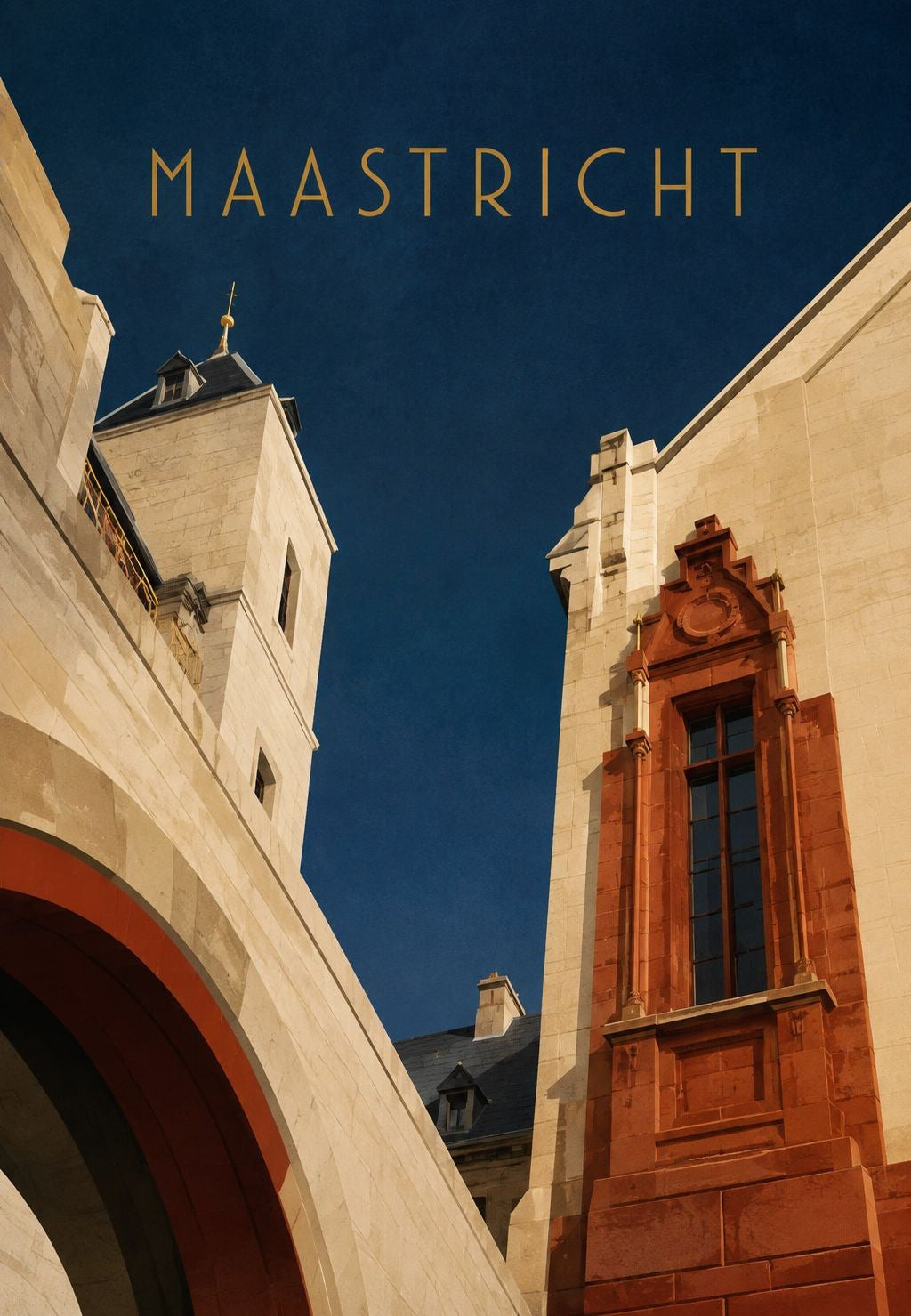 Maastricht en letras doradas