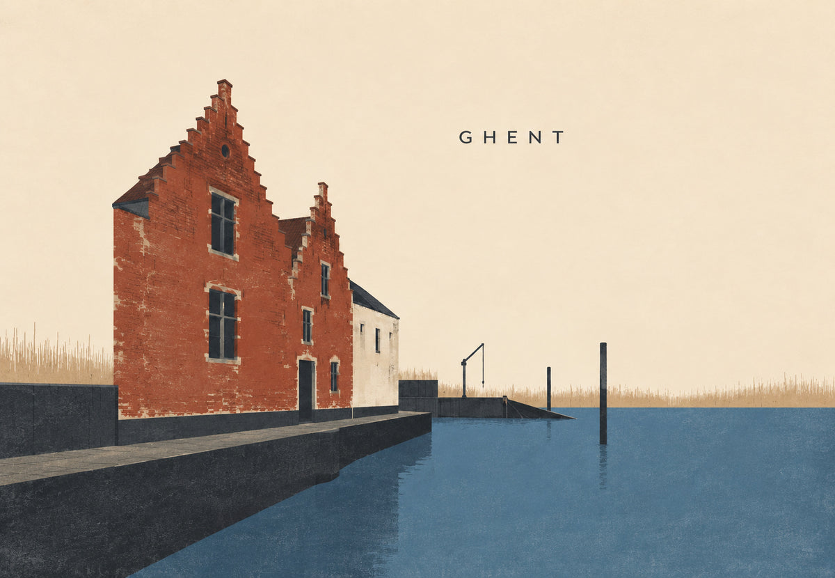 Gabled House on the Ghent Quay (Landscape)