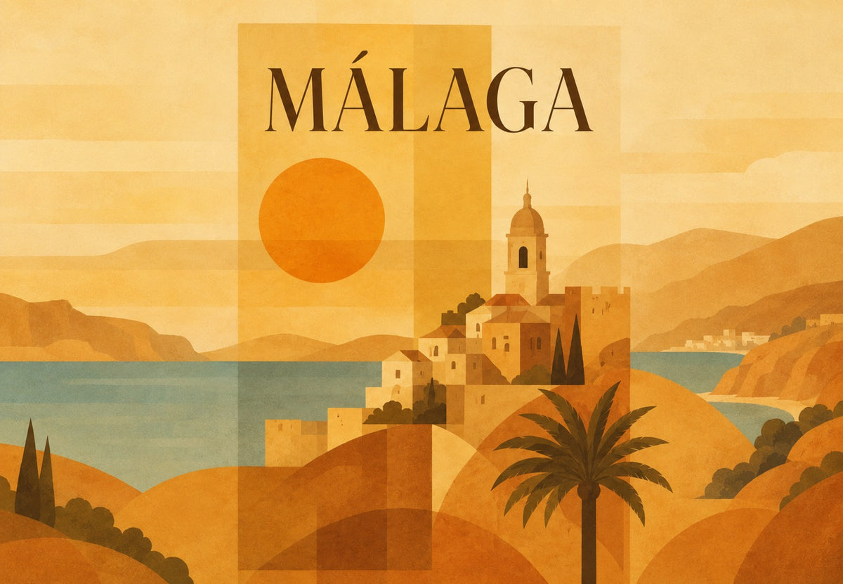 Málaga při západu slunce (Na šířku)
