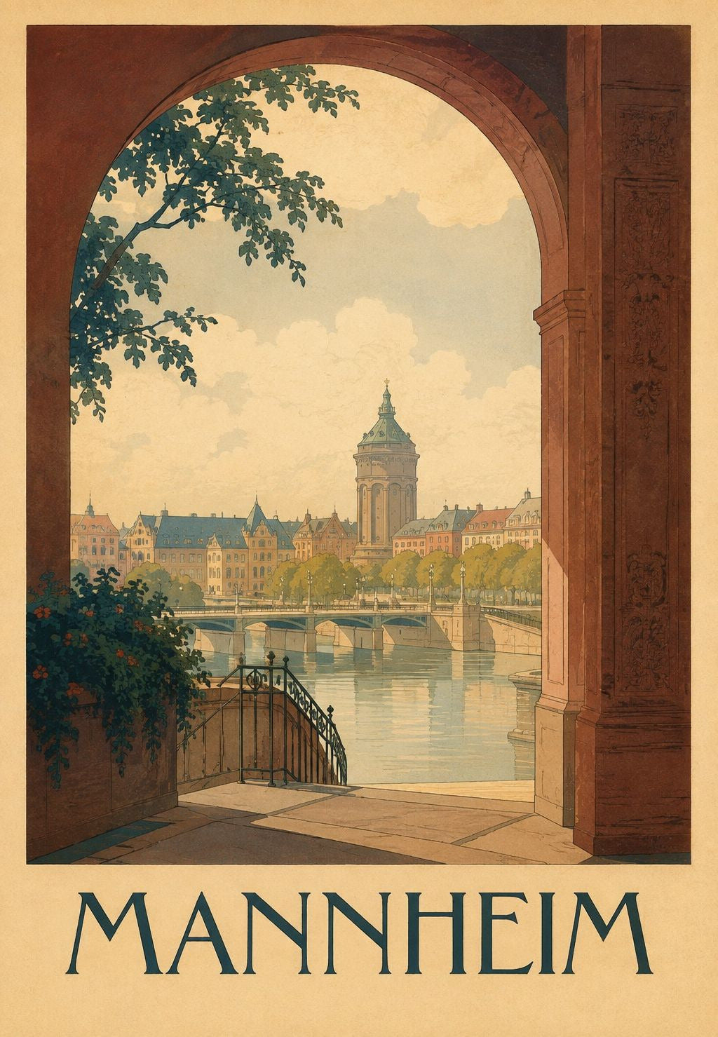 Mannheim Seen Through the Archway