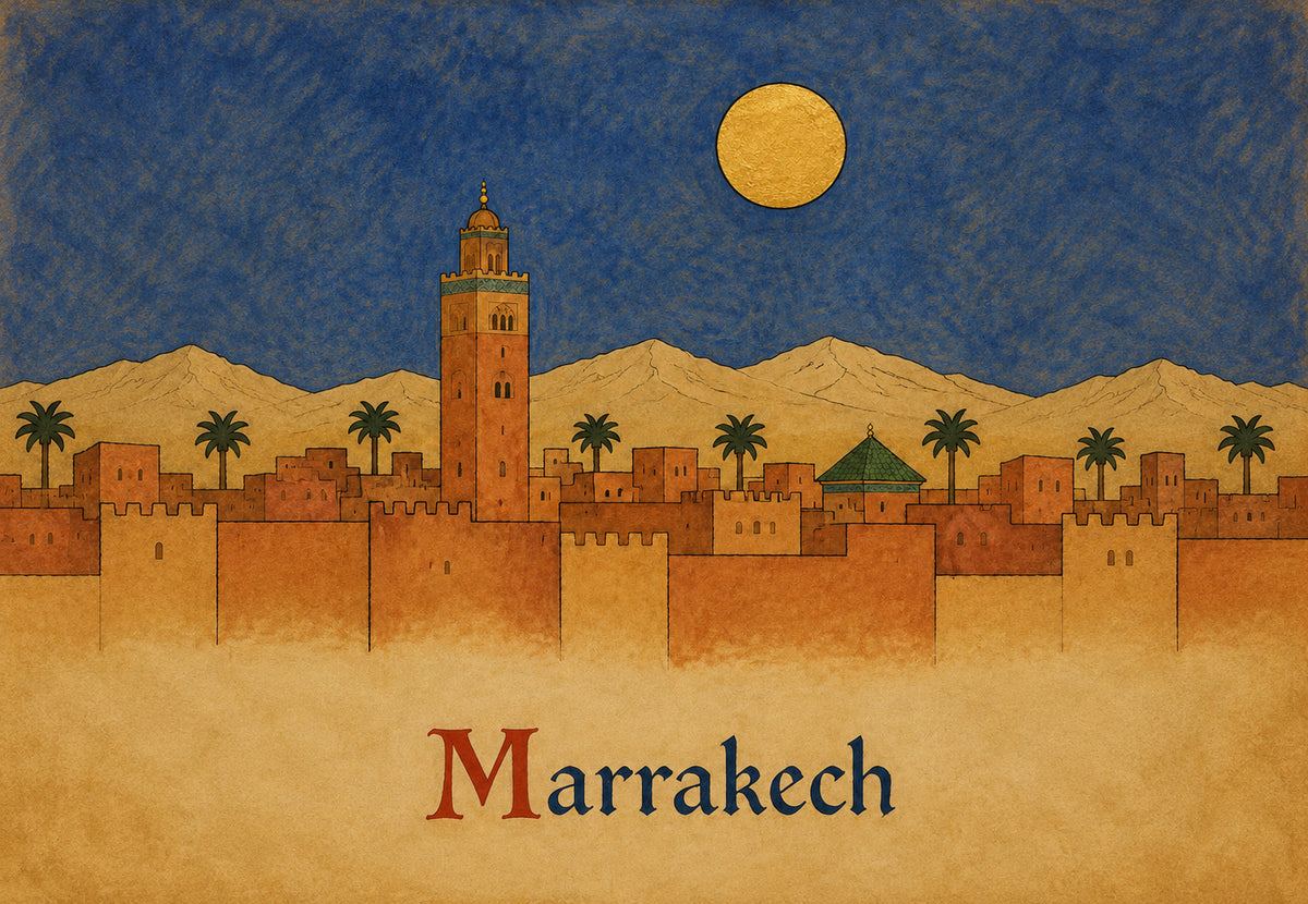 Marrakech under den gyllene fullmånen (Liggande)
