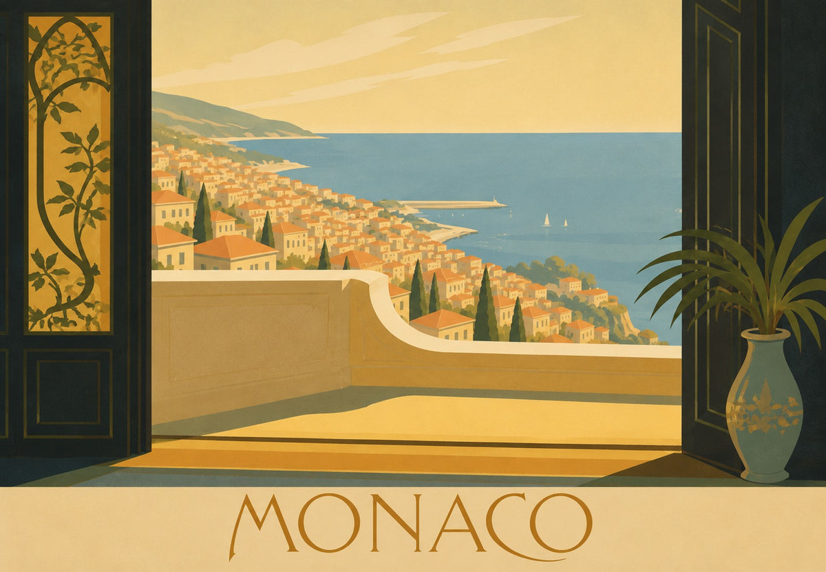 Monaco, the View from the Golden Door (Landscape)