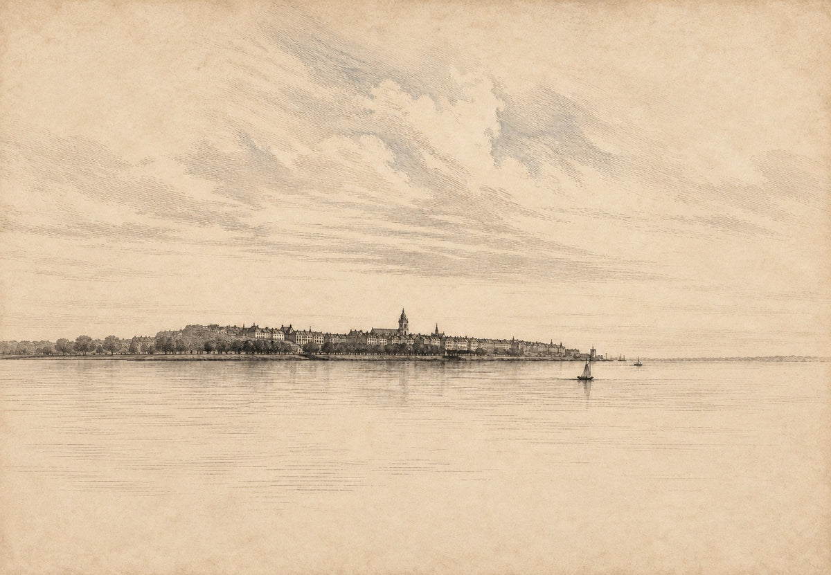Nantes am Wasser (Querformat)