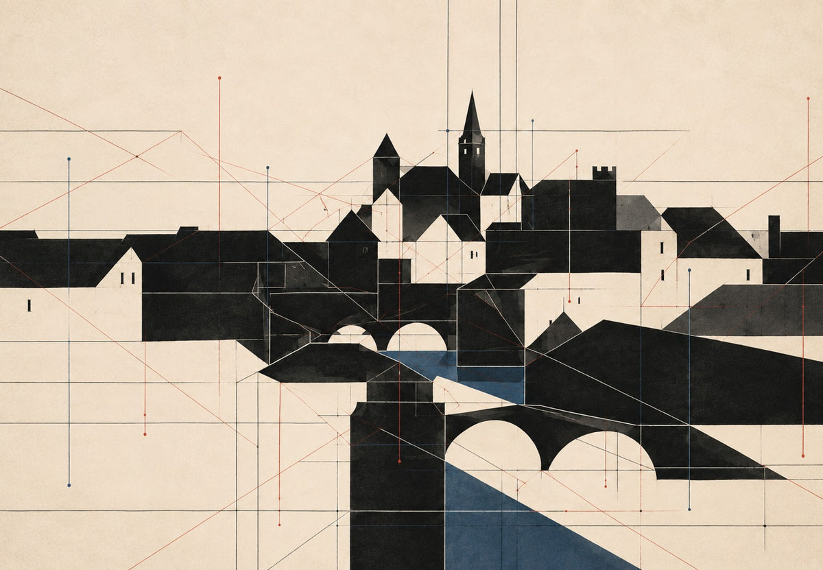 Nuremberg, Towers and Bridge over the River (Landscape)