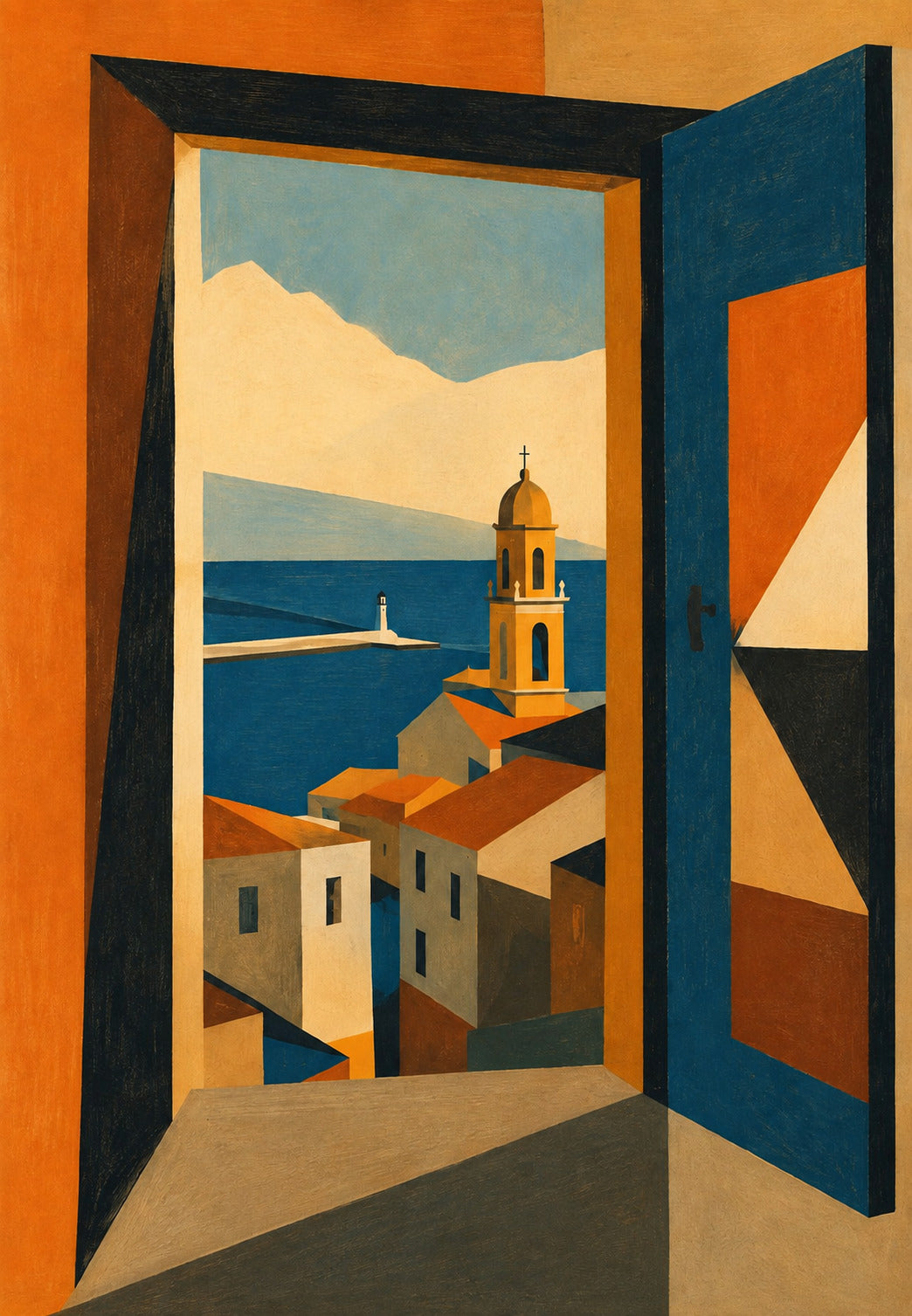 Porte ouverte sur le port