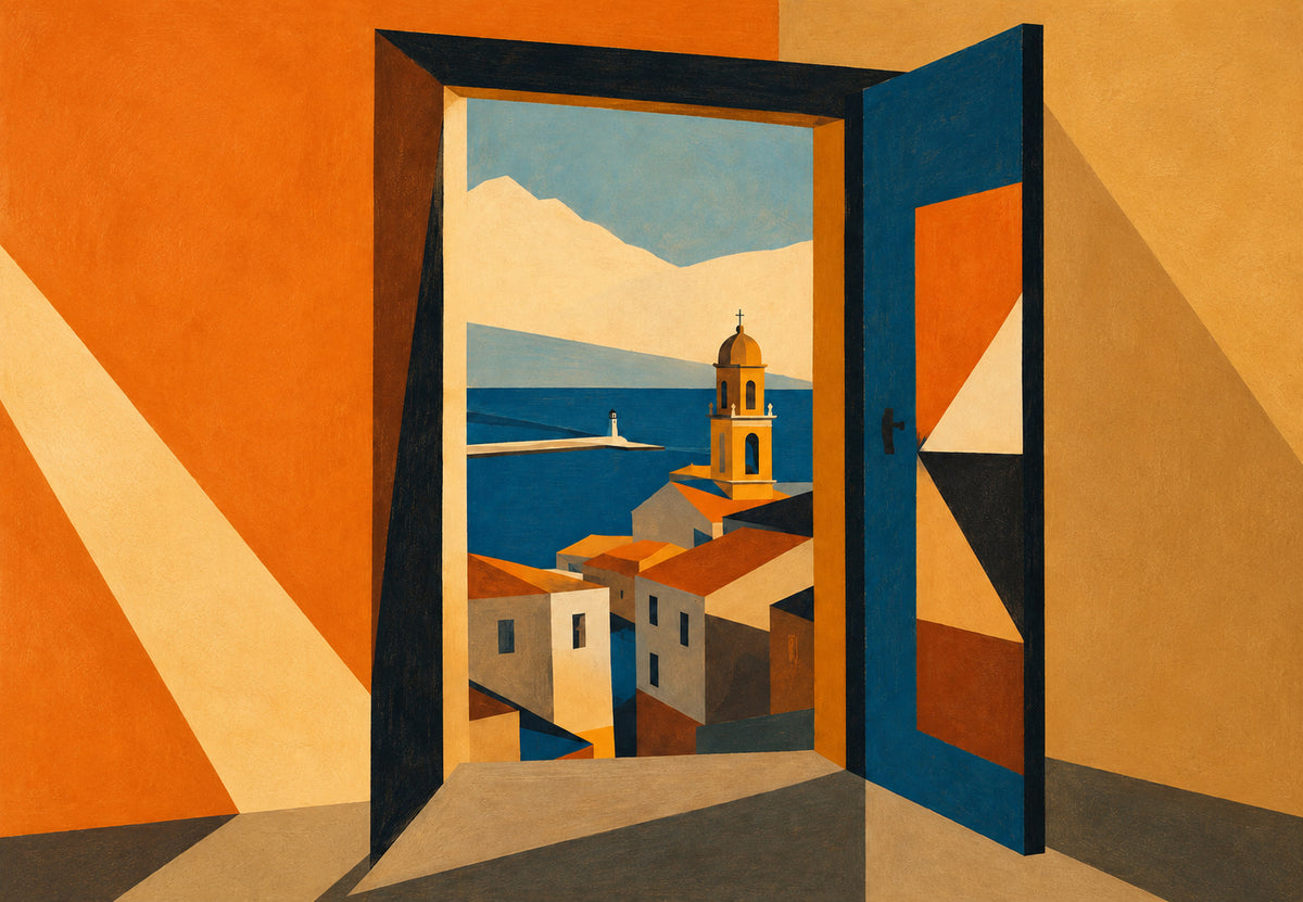 Porta aberta para o porto (Horizontal)