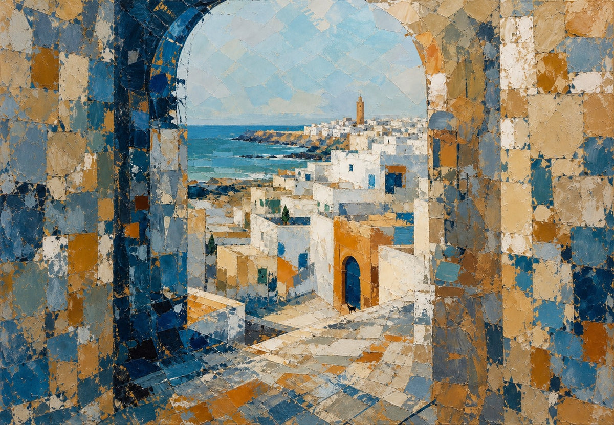 Die Medina von Rabat am Ozean (Querformat)