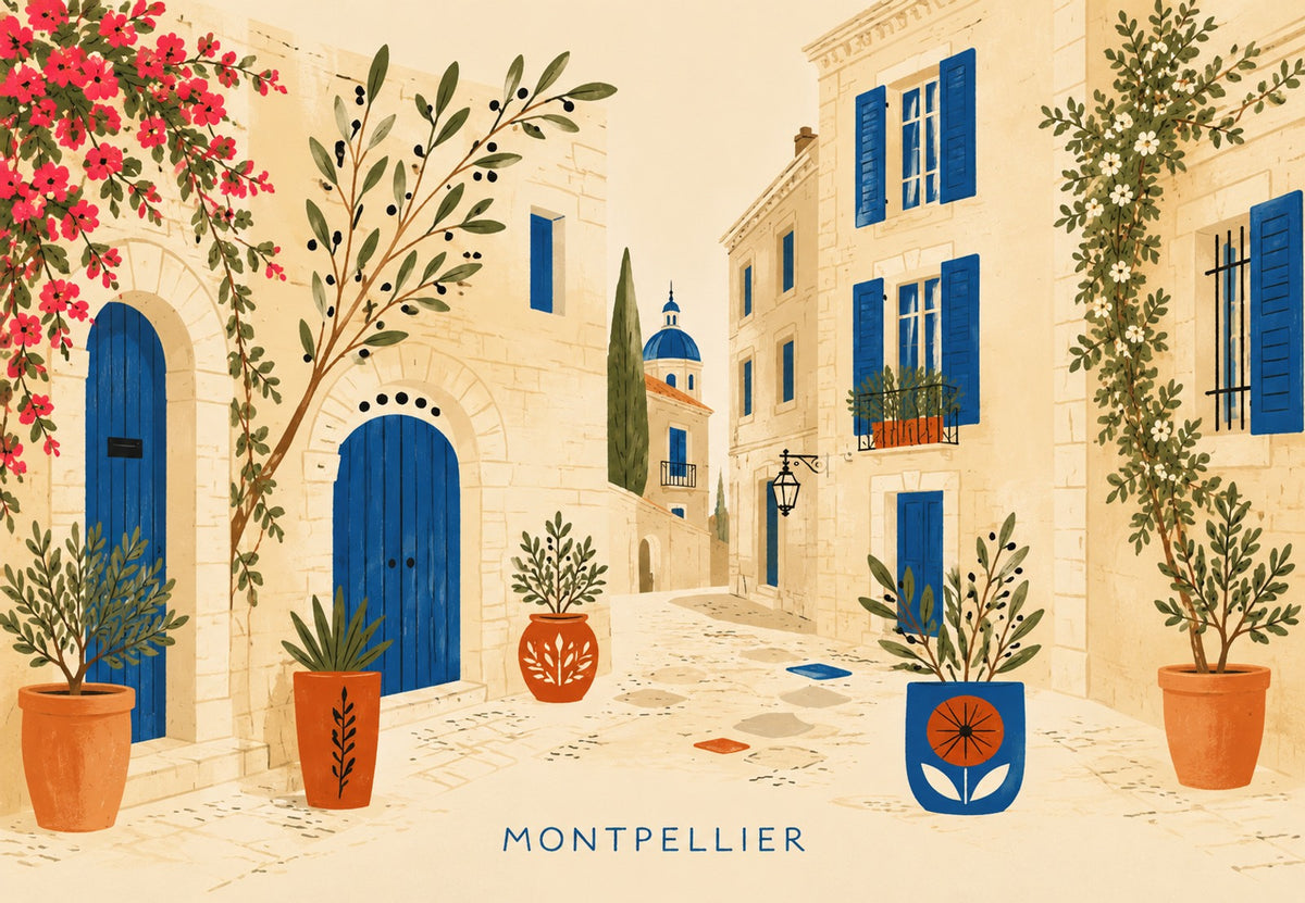 Blue Alley of Montpellier (Landscape)