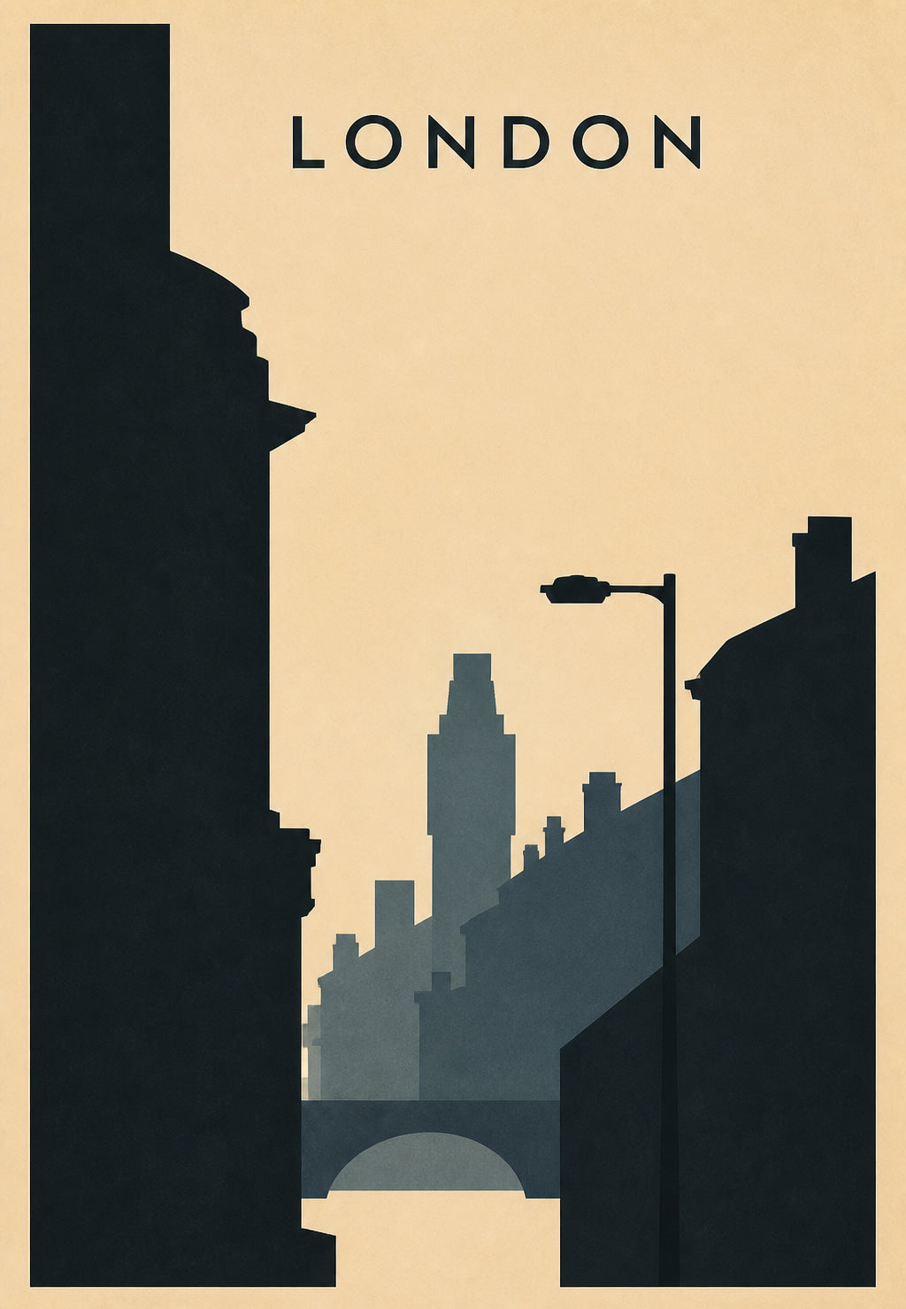 Londoner Gasse mit Laterne