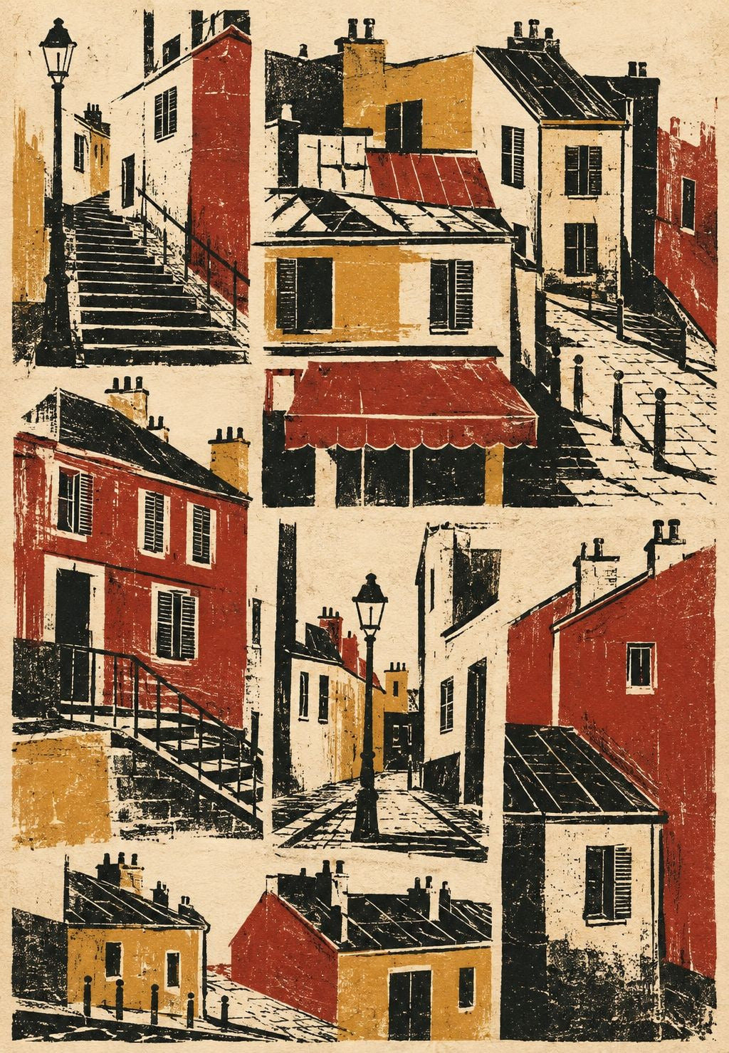 Gassen und Treppen von Montmartre