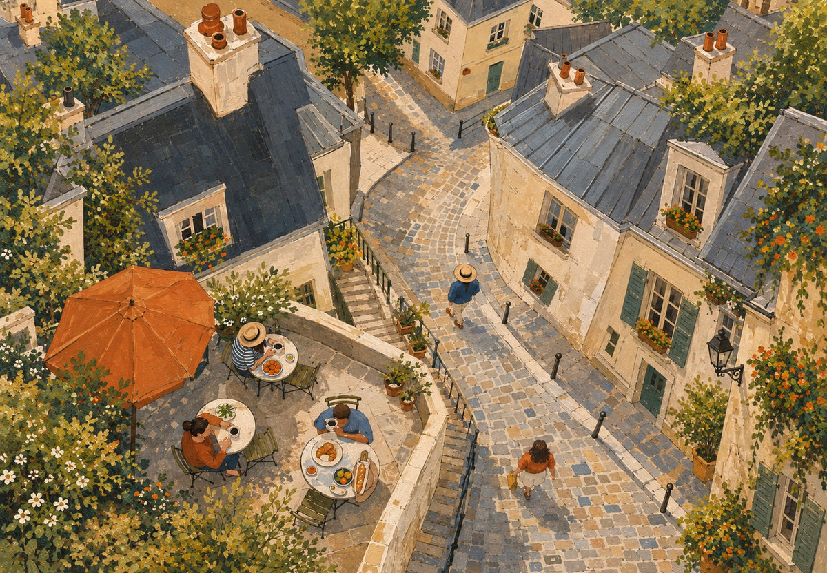 Terrasse et toits de Montmartre (Paysage)