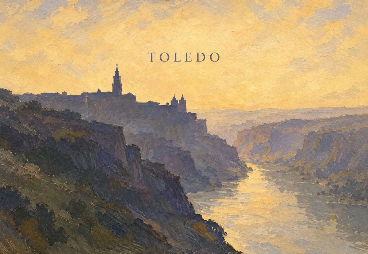 Toledo in der Dämmerung (Querformat)