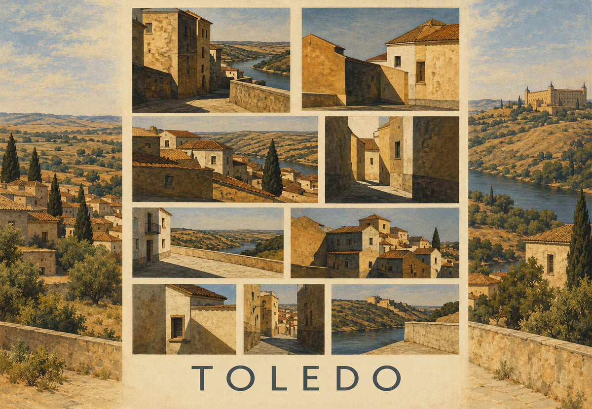Toledo in neun Ansichten über dem Tajo (Querformat)