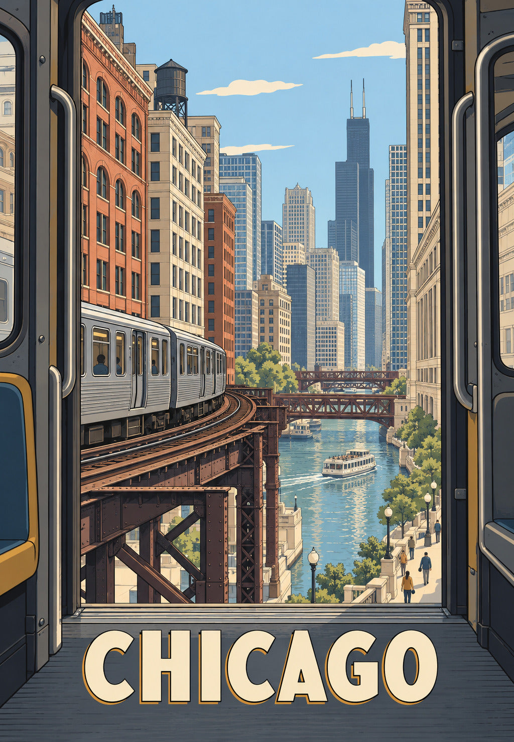 Vista della città dalla metropolitana sopraelevata