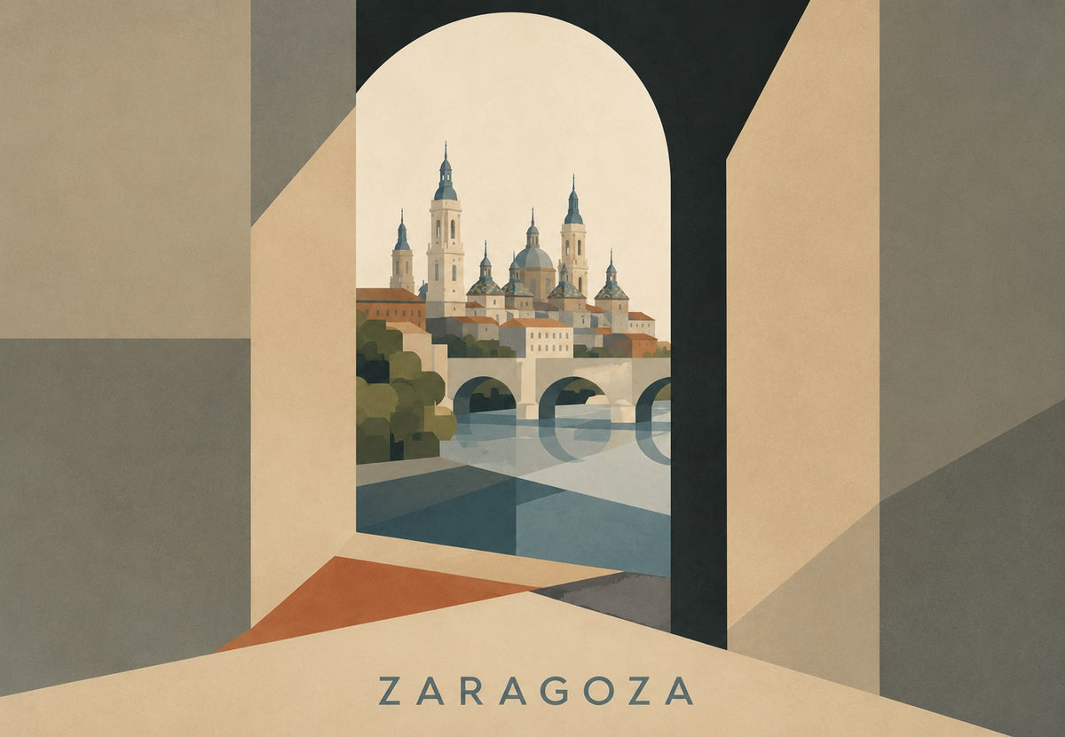 Zaragoza under the arch (Landscape)