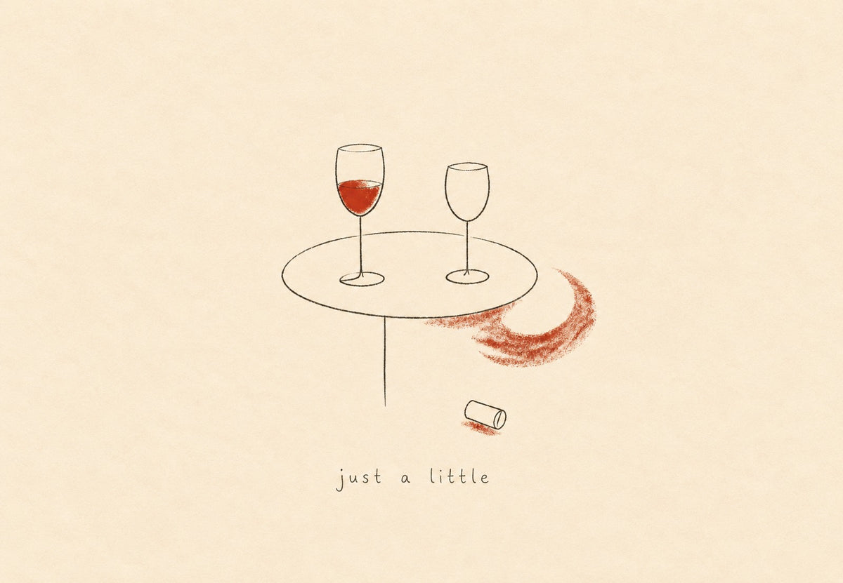 Two glasses and the wine stain (Landscape)