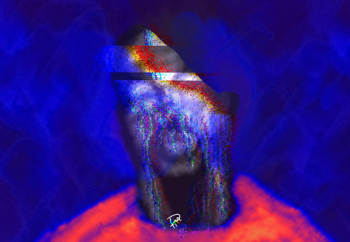 Rosto glitch (Horizontal)