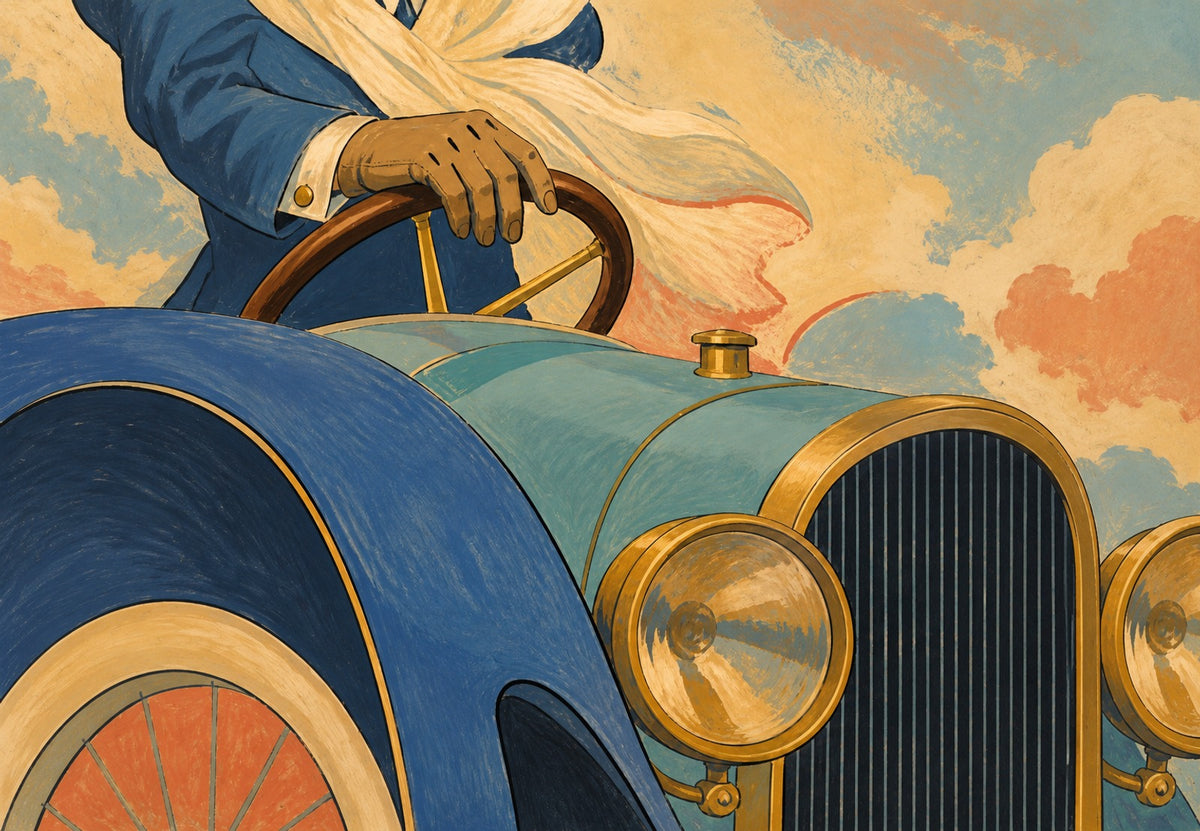 Blue Coachwork and Copper Lantern (Landscape)