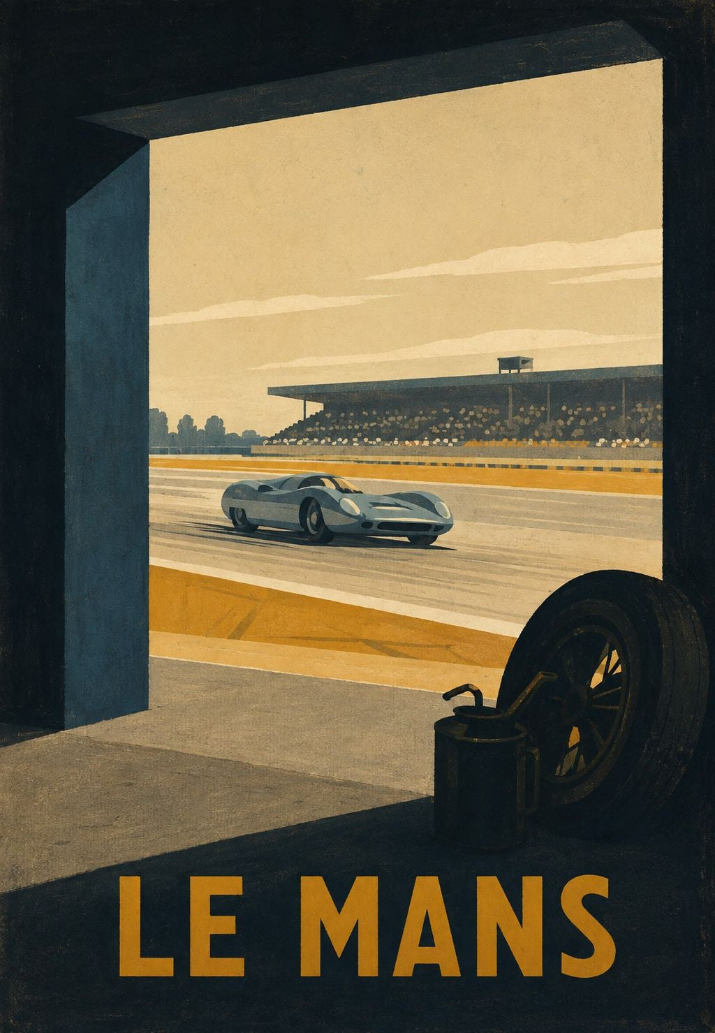 Le Mans raksträcka från garaget