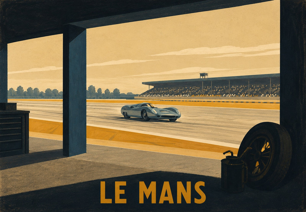 Die Gerade von Le Mans vom Boxentor aus (Querformat)