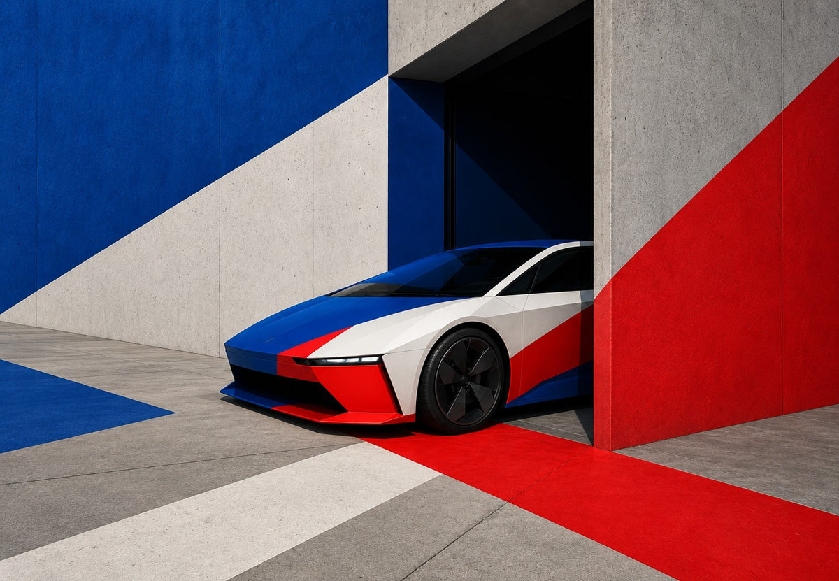 The tricolour sports car (Landscape)