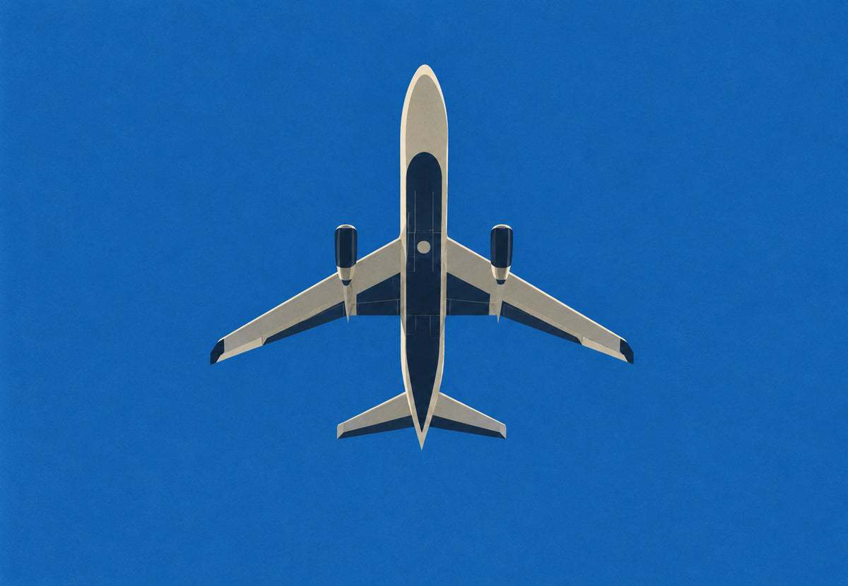 Aereo nel cielo blu (Orizzontale)