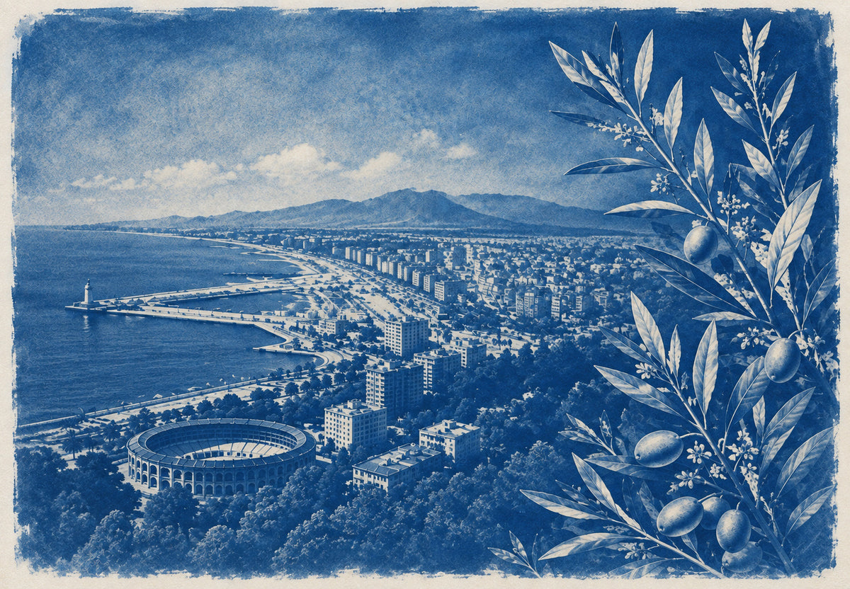 Málaga Bay and Olive Branch (Landscape)