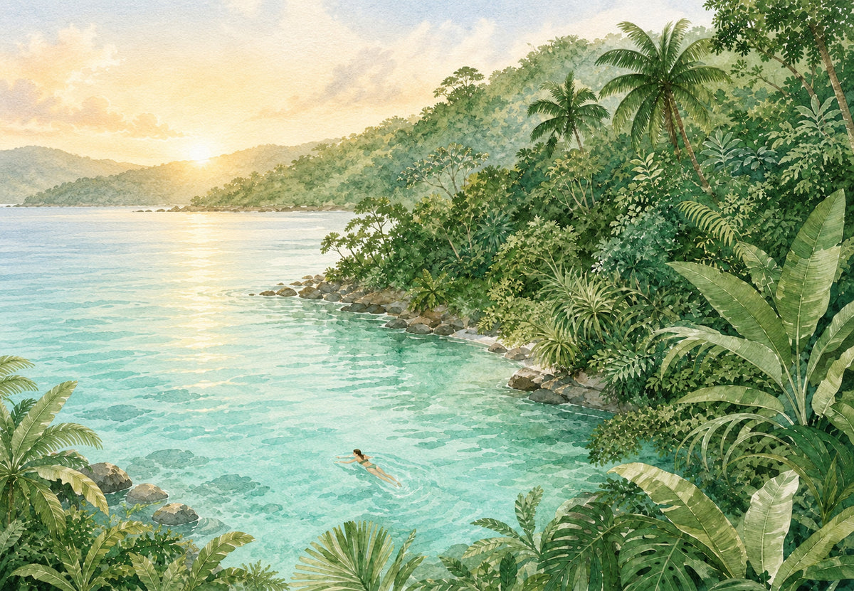 La bahía al borde de la jungla (Horizontal)