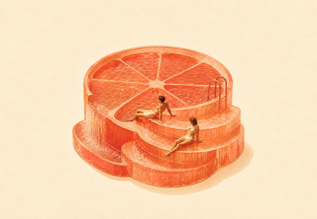 Orangenbad (Querformat)
