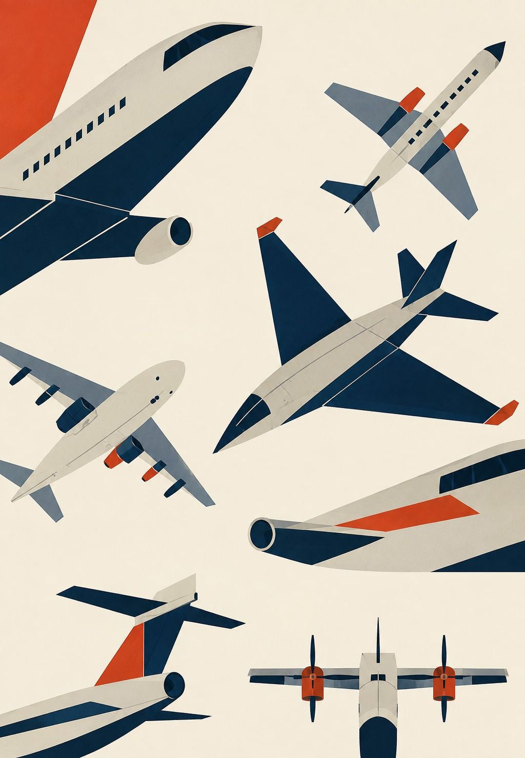 Ballet de aviones en el cielo