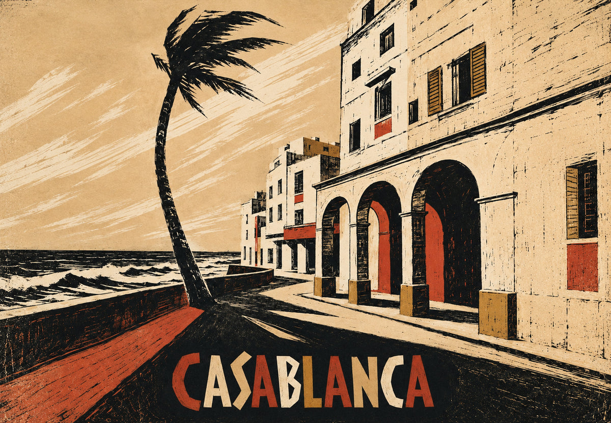 Casablanca, die windgepeitschte Corniche (Querformat)