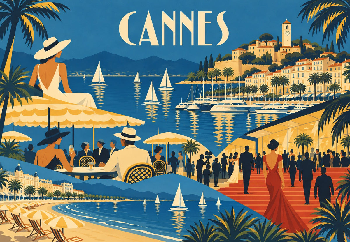 La baia di Cannes e il suo tappeto rosso (Orizzontale)