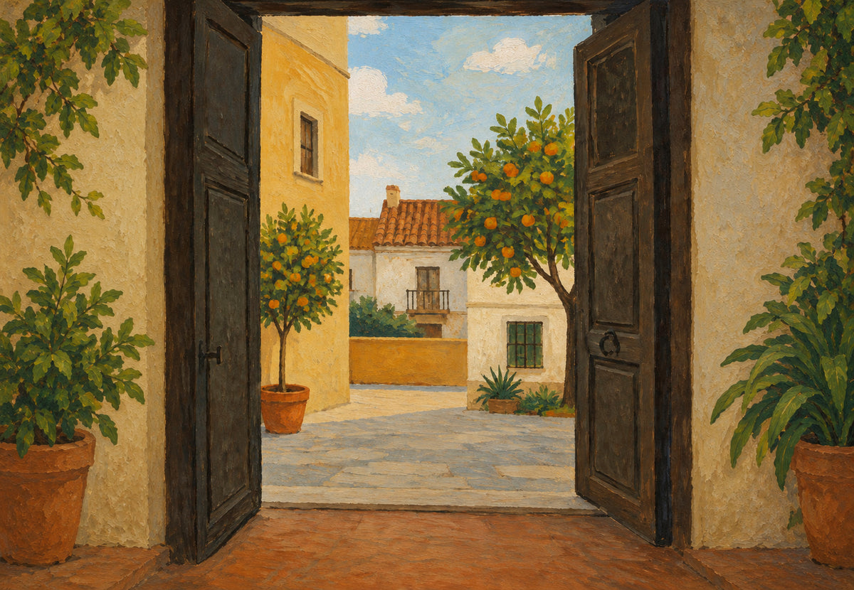 The Orange Tree Courtyard of Valencia (Landscape)
