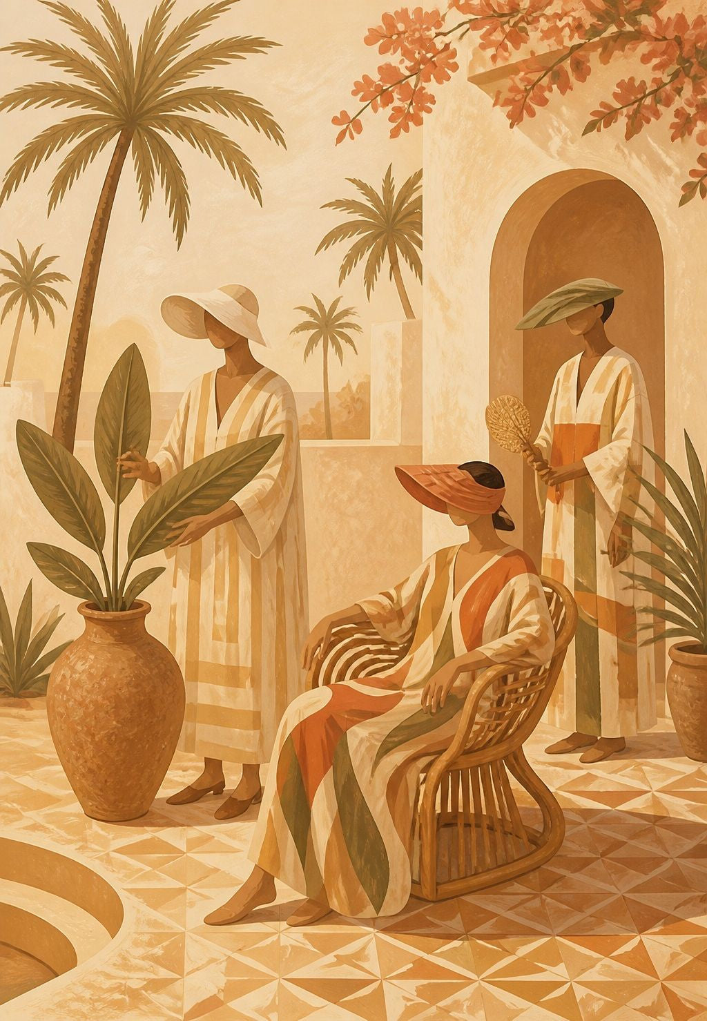 A Pause in the Shade of the Palms