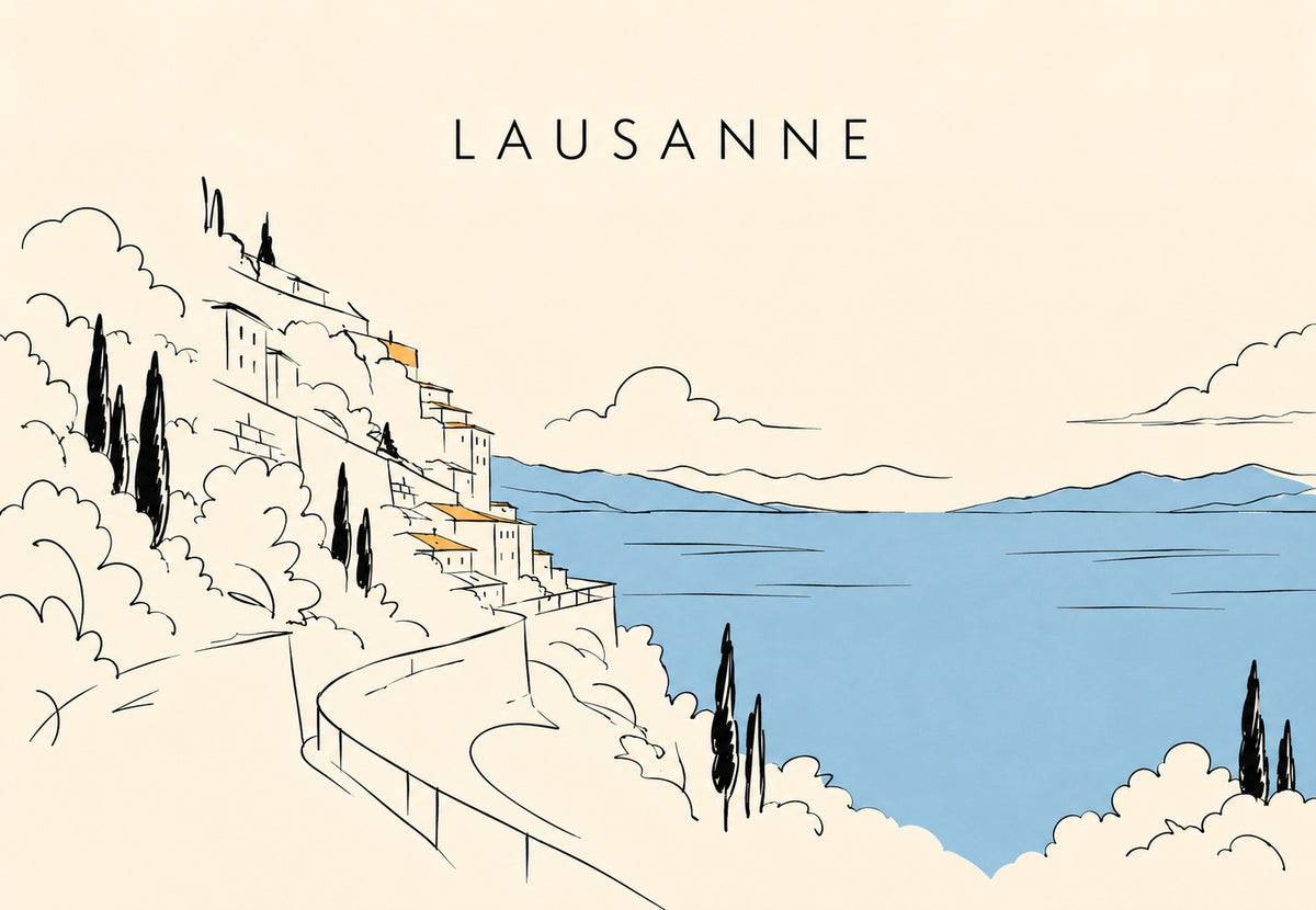 Lausanne, la descente vers le lac (Paysage)