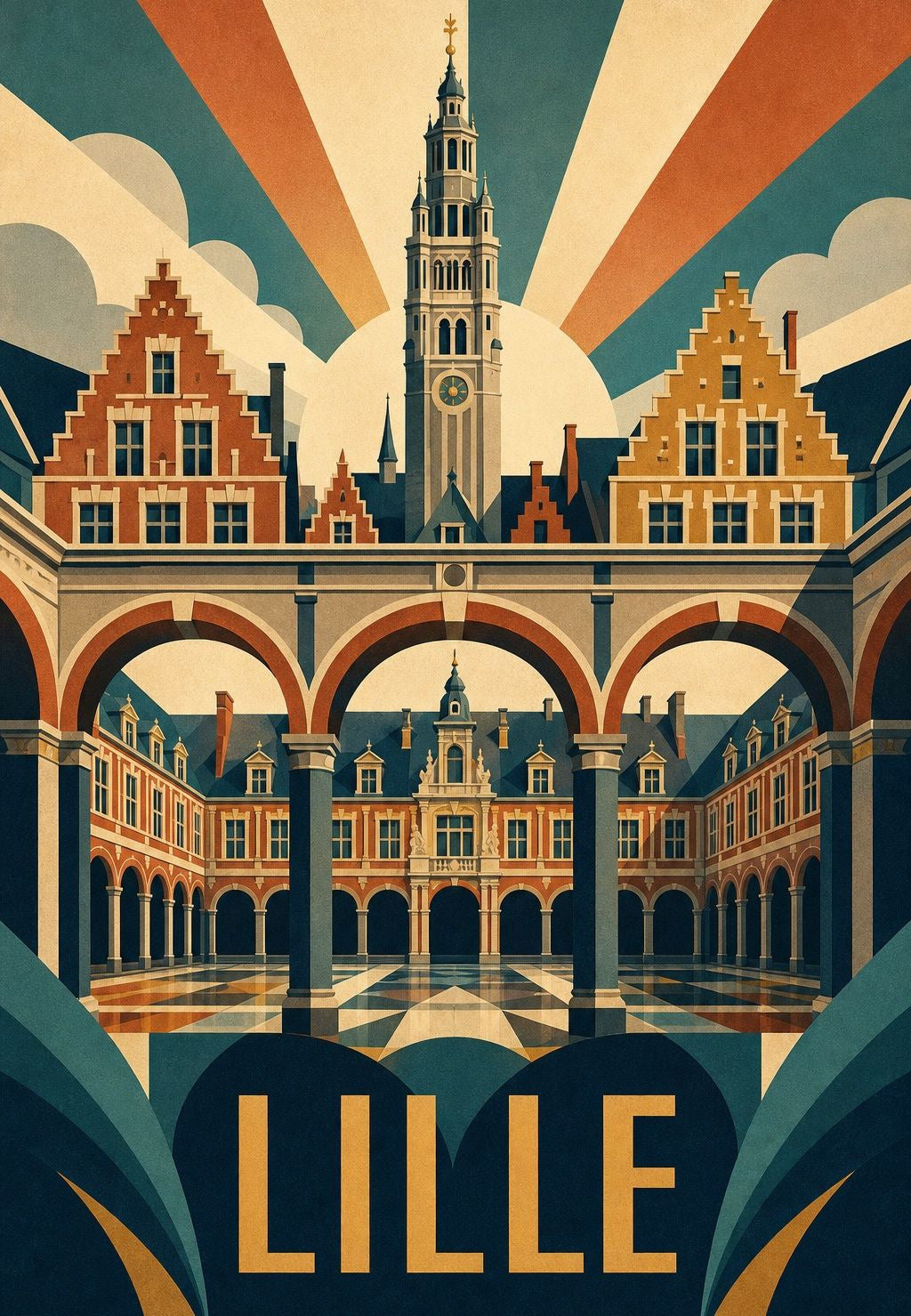 Lille - Der Hof der Vieille Bourse