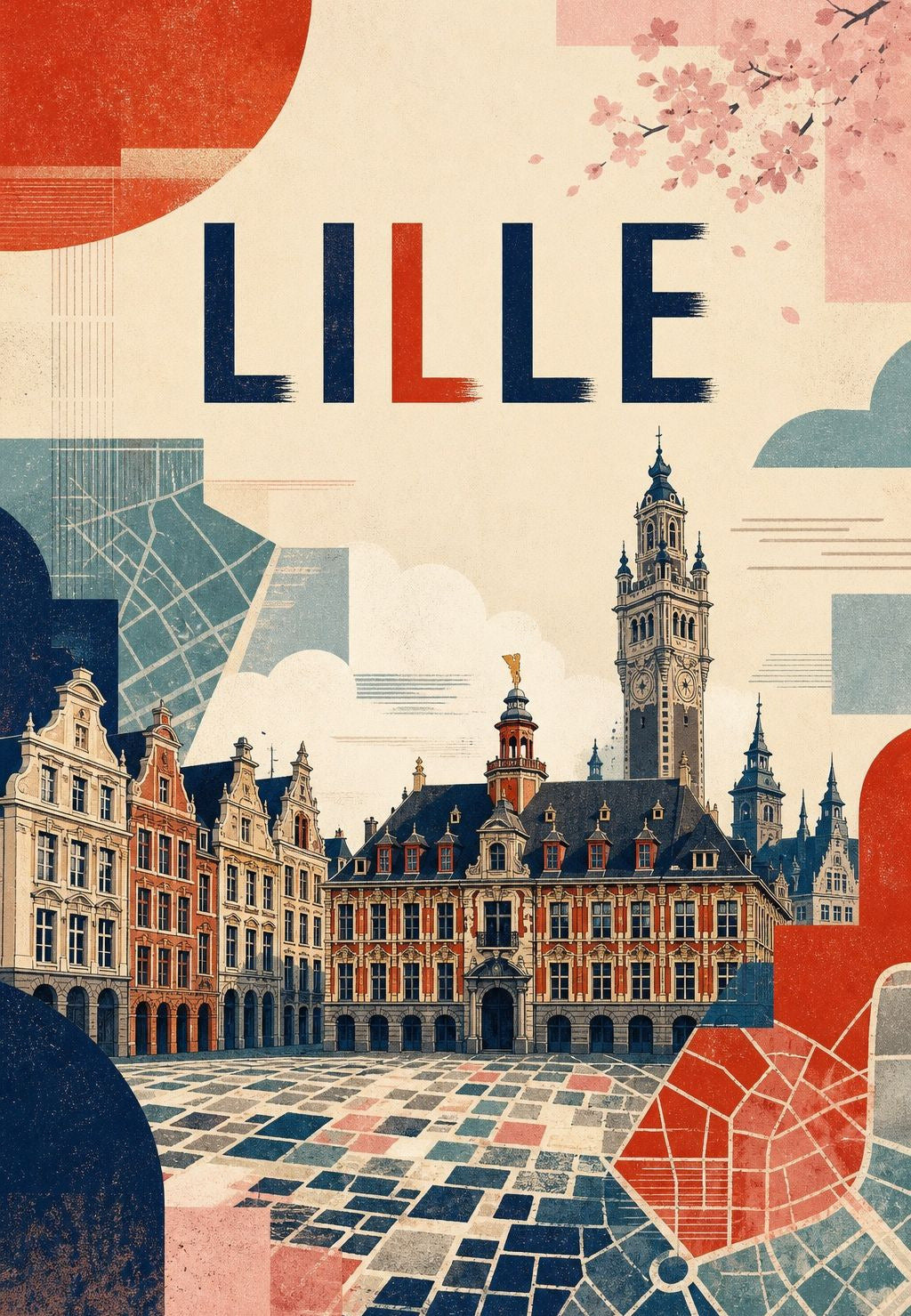 Lille - Vieille Bourse pod wiśniami