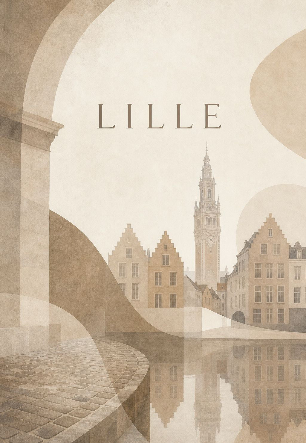 Lille - Dzwonnica w jasnej mgle