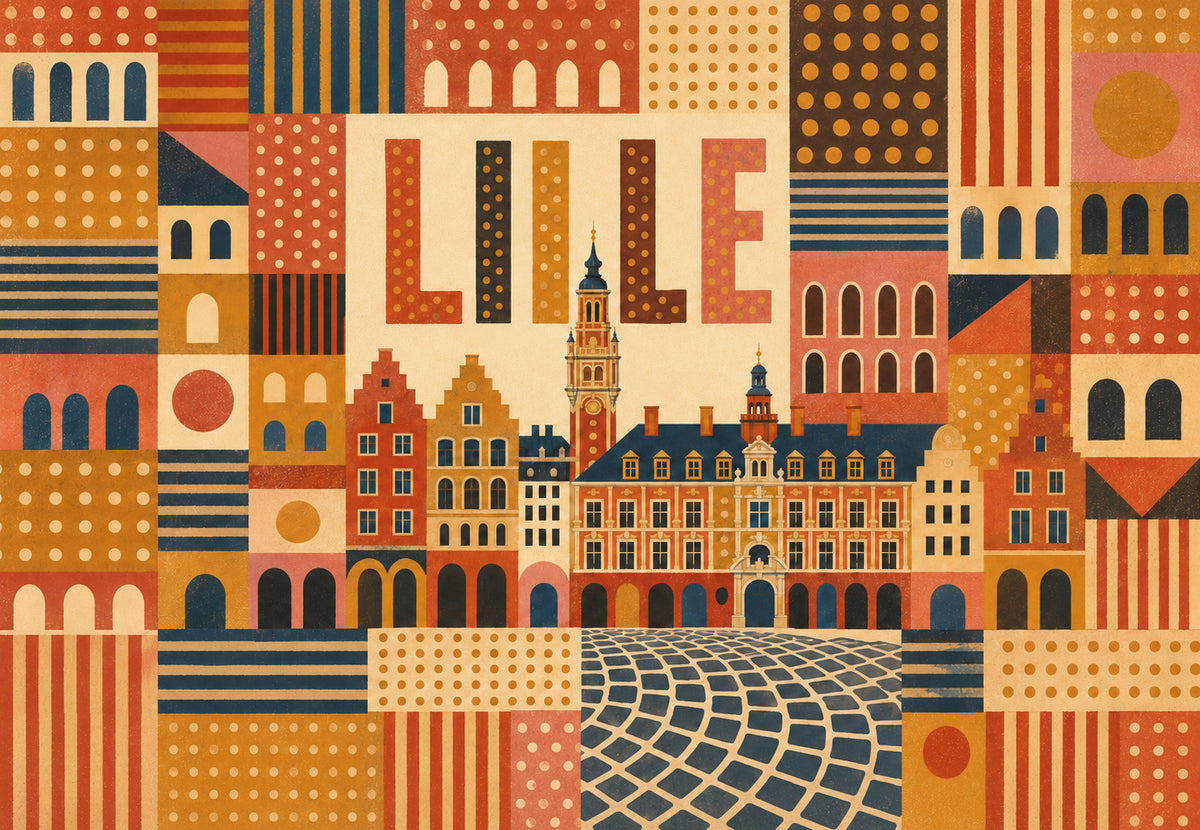 Lille - Die getupften Fassaden (Querformat)